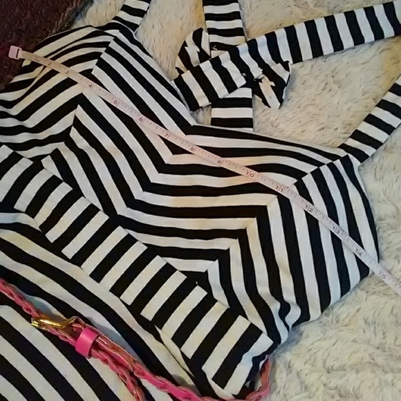 Candies striped dress w/ built in padding NWT - Picture 4 of 7
